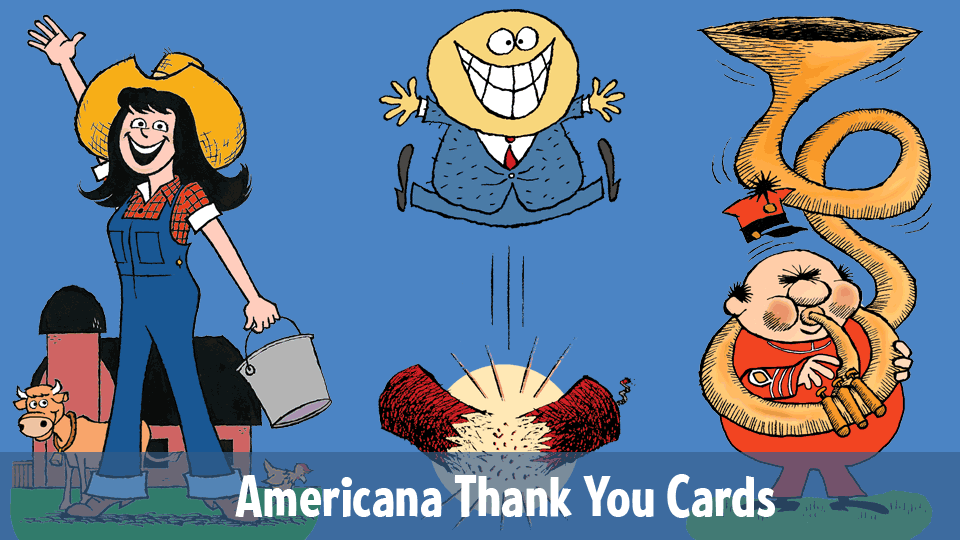 American Patriotic Thank You Greeting Cards
